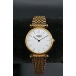 A contemporary lady's Longines La Grande Classique gold plated wrist watch, L4 135 2, having a