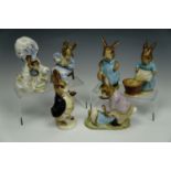 Six Beswick Beatrix Potter figurines, tallest 11 cm