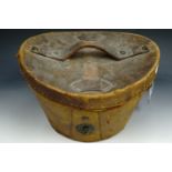 A late Victorian top hat by John Hutton & Sons of Newcastle in a hide case