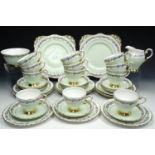 A Tuscan bone china tea set for twelve