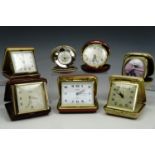 A quantity of vintage travel clocks, circa 1950s - 1960s, (a/f)