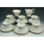 A Grosvenor bone china tea set for six