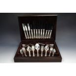 Canteen of electroplate cutlery, six settings, by Francis Graves & Son, Sheffield