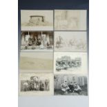 A small group of Boer War photographic postcards including images of Boers, native Africans, Chinese