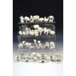 A large quantity of Goss and other crested china animals etc