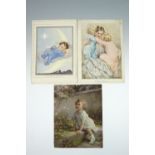 1920s "Women's Companion" and other lithographic nursery prints, 24 cm x 17 cm