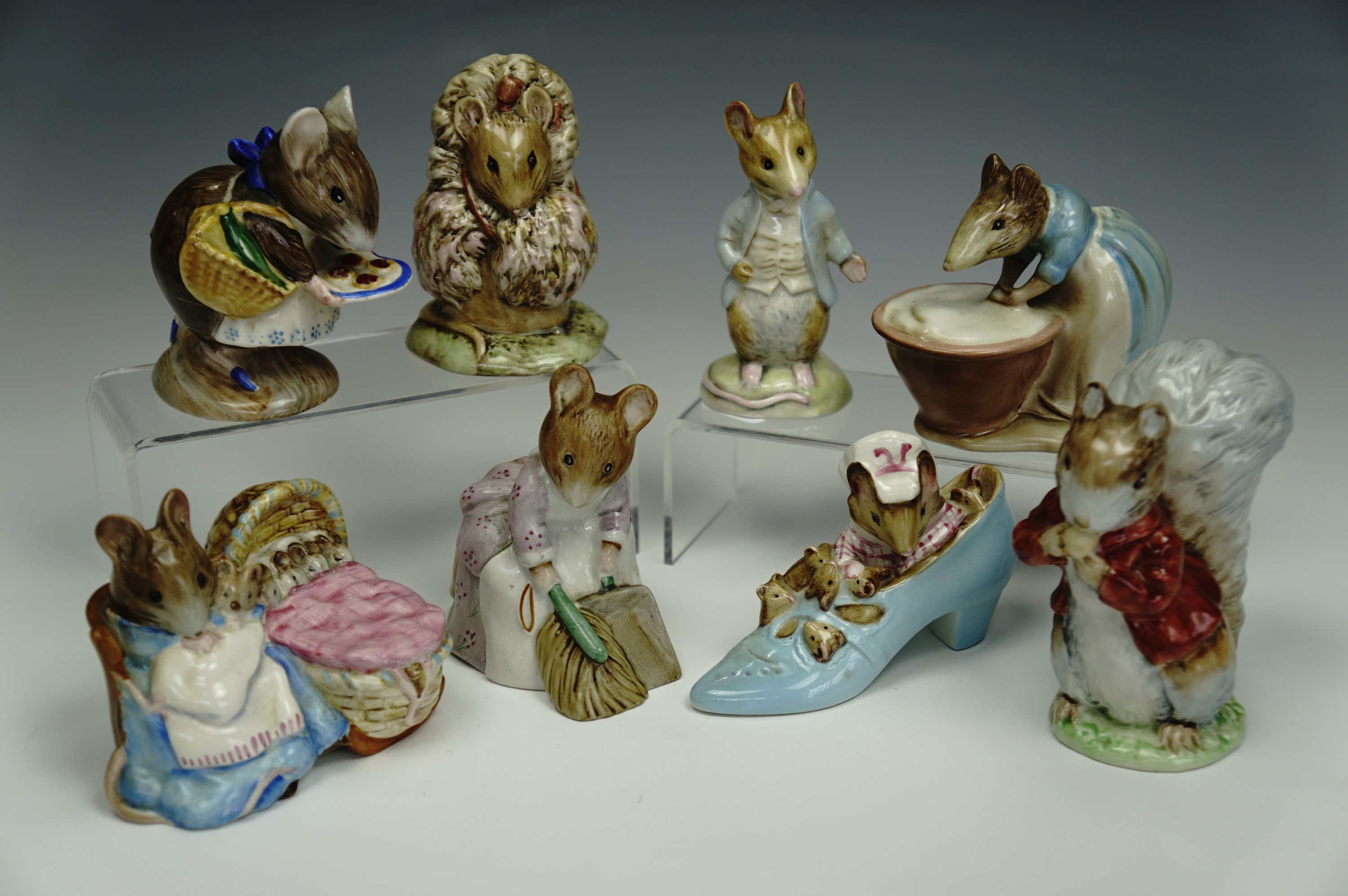 Eight Beswick Beatrix Potter figurines, tallest 9 cm