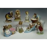 Eight Beswick Beatrix Potter figurines, tallest 9 cm