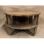 A 1930s Art Deco walnut coffee table, 86 cm x 51 cm