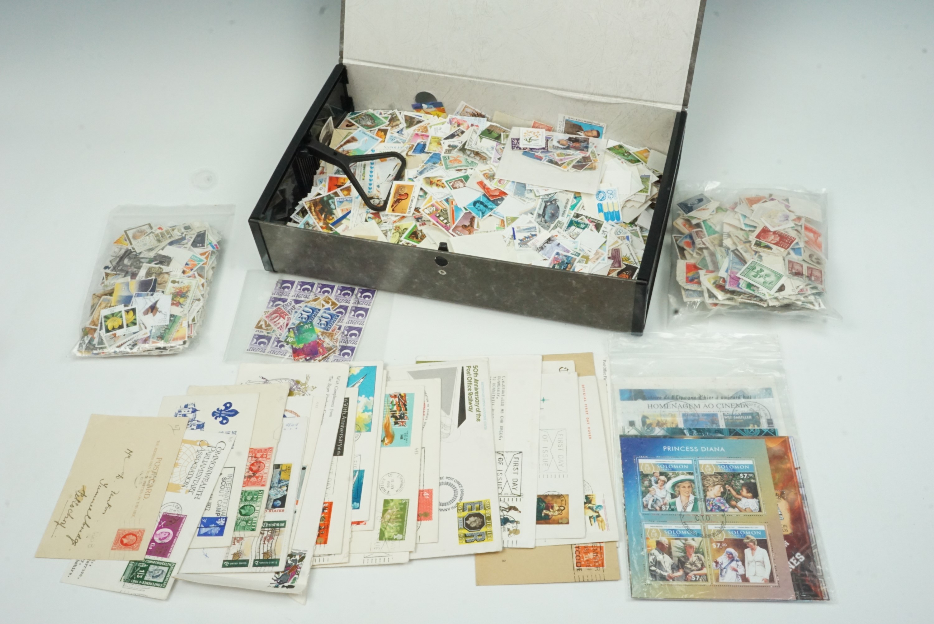 A box file containing a stamp album and sundry philatelic material - Image 2 of 11