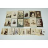 A collection of Victorian cartes de visite and cabinet cards