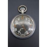 A Second World War British army GSTP pocket watch, (a/f)