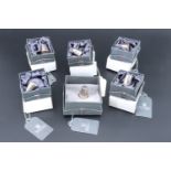 A set of Royal Mint Classics countries of the United Kingdom silver thimbles, tagged and boxes as-