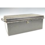 A 1942 British Army steel document case, 45 cm x 27 cm x 18 cm