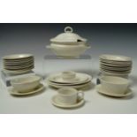 A 19th century Wedgwood creamware miniature part dinner service, comprising ten plates, nine soup