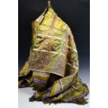 A 20th century Egyptian woven throw, 230 cm x 200 cm