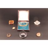 A group of Victorian and later jewellery including a large Edwardian jet mourning brooch engraved "A