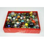 A large quantity of marbles