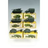 Six boxed Airfix H0-00 scale military vehicles