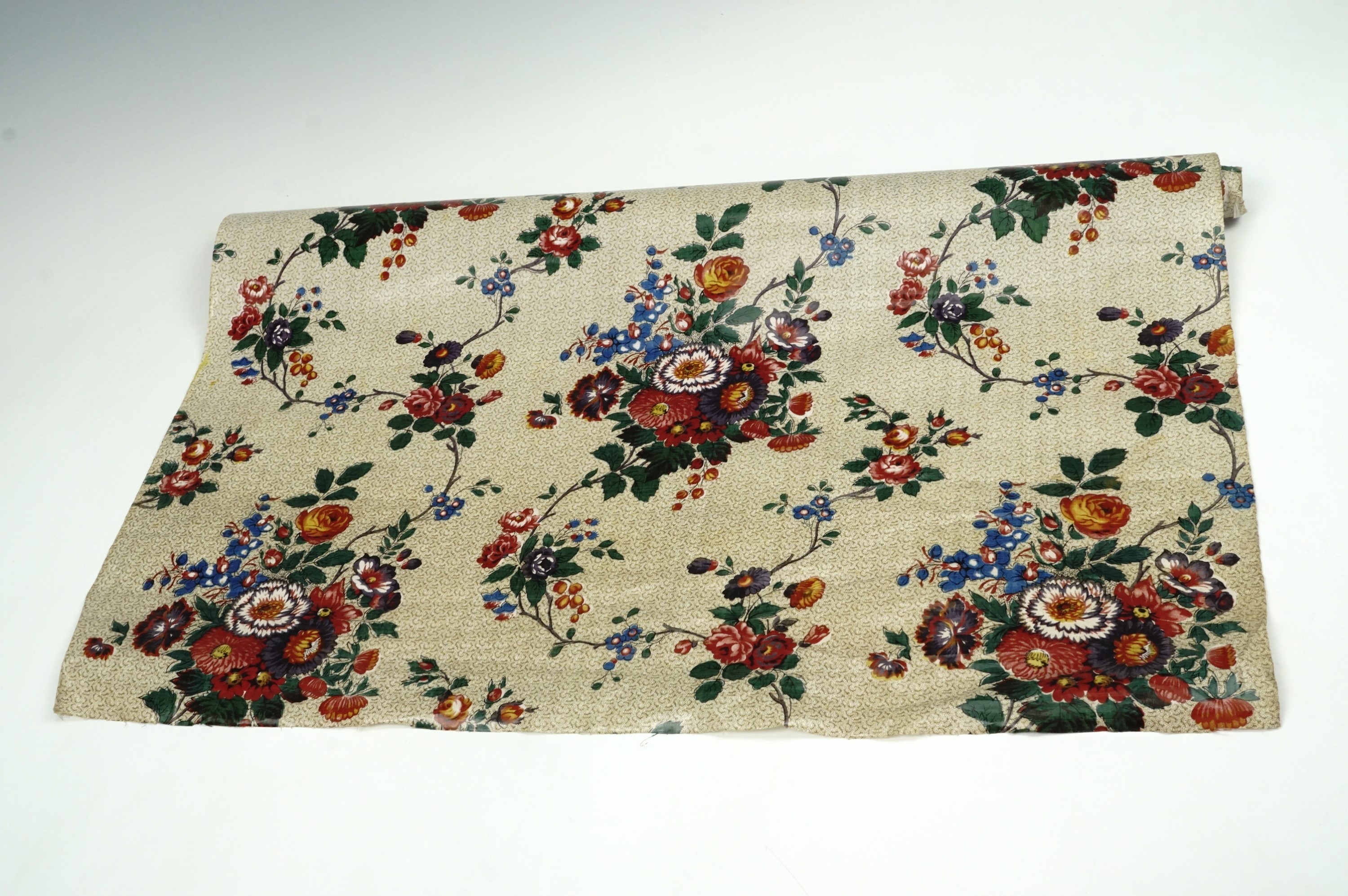 A part roll of early wallpaper, polychrome floral chintz print - Image 2 of 2