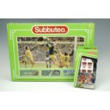 A vintage boxed Subbuteo table top football game set (containing goals, pitch, balls and all 22