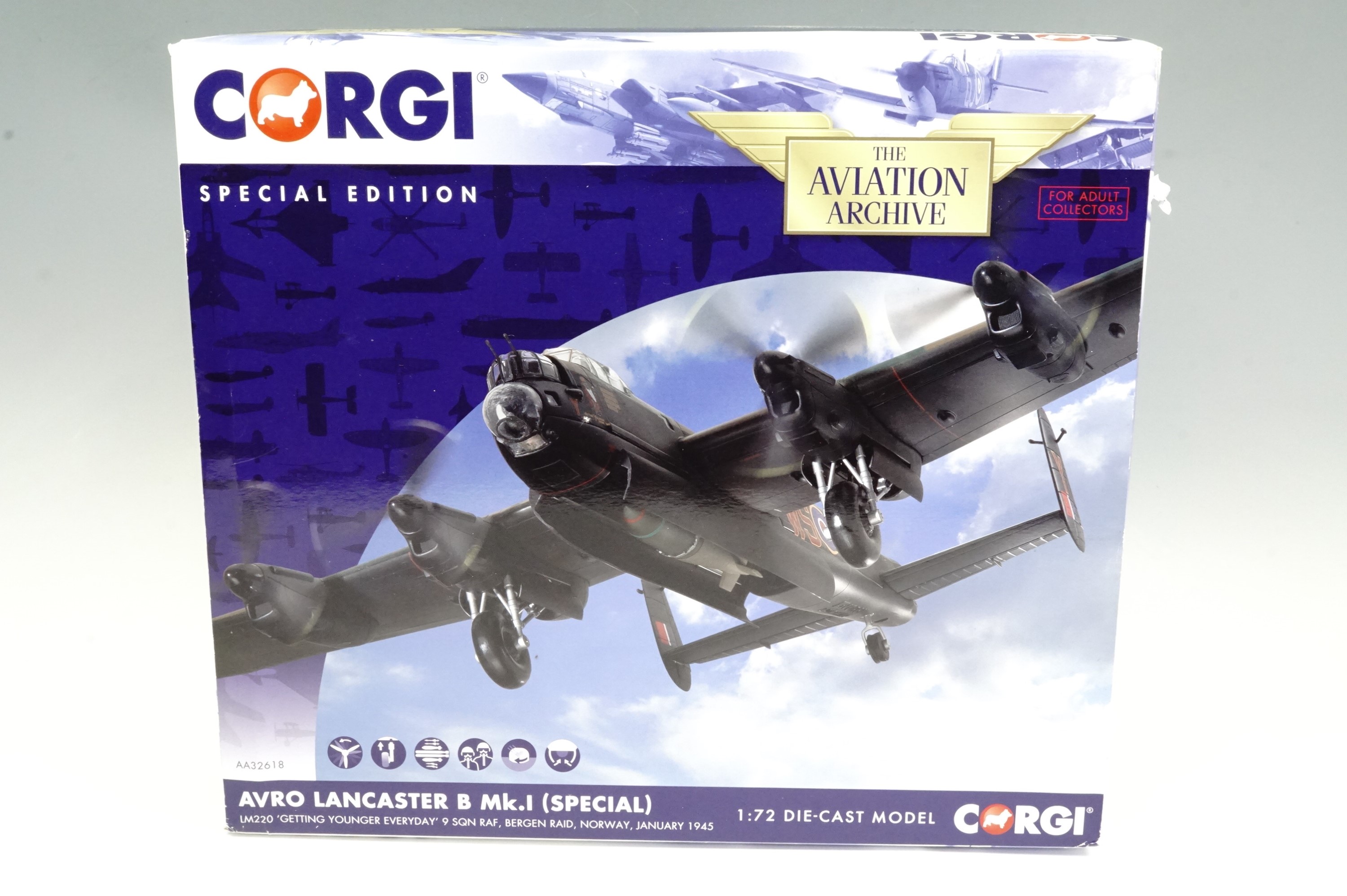 Corgi special edition boxed RAF 'Avro Lancaster B Mk.1 (special)', 1:72 scale die-cast model from - Image 3 of 3