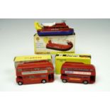 A boxed Dinky 289 Routemaster bus together with a boxed Dinky 290 S.R.N.6 Hovercraft and a boxed