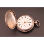 A George IV silver verge pocket watch by William Young of Dundee, having a hunter style case with