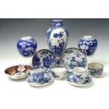 18th and 19th century Oriental ceramics including tea bowls, saucers, a vase, two small ginger jars,