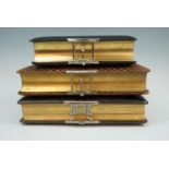 Three Victorian carte de visite / cabinet card albums, one inscribed "Presented to Miss Bell by
