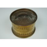 A Great War trench art shell case tobacco jar