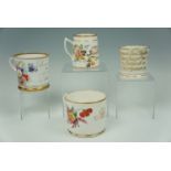 Four Victorian christening mugs