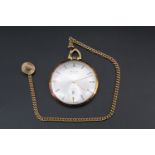 An Avia gold plated pocket watch, having a 17 jewel incabloc movement, silvered face with baton