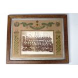 A Victorian unit photograph of D Company, 3rd Battalion King's Royal Rifle Corps, in printed