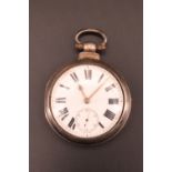 A Victorian silver pair cased pocket watch by Maw of Beverley