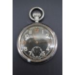 A Second World War British army GSTP pocket watch, (a/f)