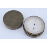 A Victorian pocket compensated aneroid barometer by Tupman of Old Bond St, London, having a