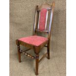 Five well-re-upholstered George V oak dining chairs