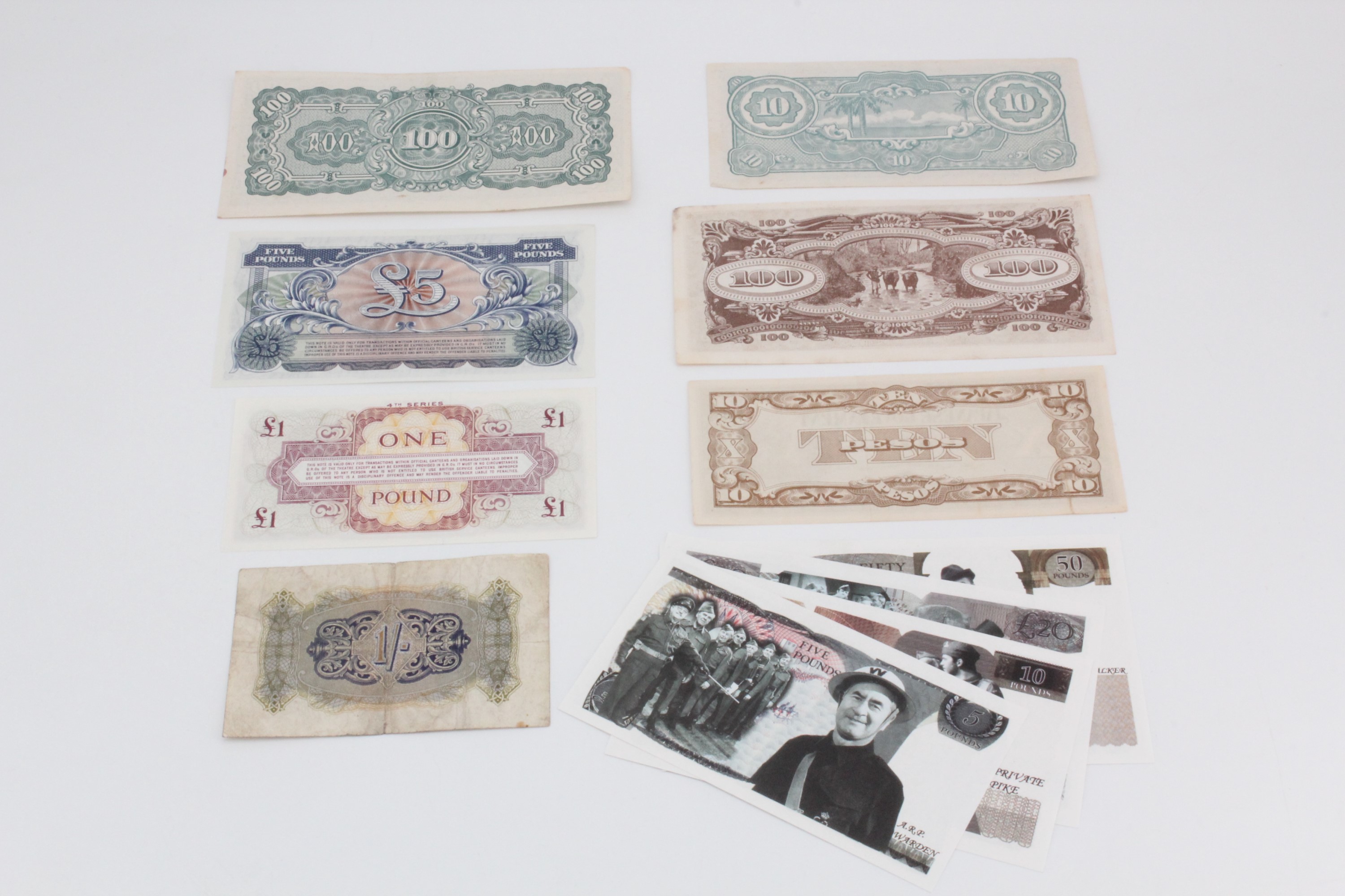 A group of British military and Second World War Japanese occupation banknotes together with - Image 3 of 3