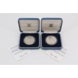 Two 1981 royal marriage commemorative silver proof crowns