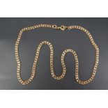 A 9 ct gold faceted curb link neck chain, 42 cm, 5.8 g