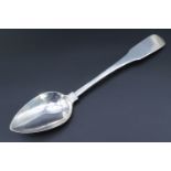 [ Scottish provincial silver ] A Dumfries silver fiddle pattern table spoon, Joseph Pearson