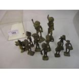 Quantity of various small gilt metal native figures