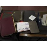 Six albums containing a quantity of miscellaneous World stamps, together with various booklets and