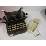 Oliver Standard Visible No. 4 typewriter together with a small quantity of miscellaneous cigarette