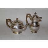 20th Century Birmingham silver teapot and matching water pot, 40 troy ounces
