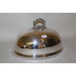 Large 19th Century silver plated meat dish cover