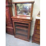 Late 18th or early 19th Century Dutch marquetry inlaid pier cabinet, the mirrored back with gilt