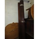 Pair of early 20th Century mahogany roller shutters, 97.5ins wide