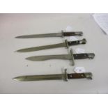 Simson & Co. bayonet, similar bayonet with Toledo blade and two others similar